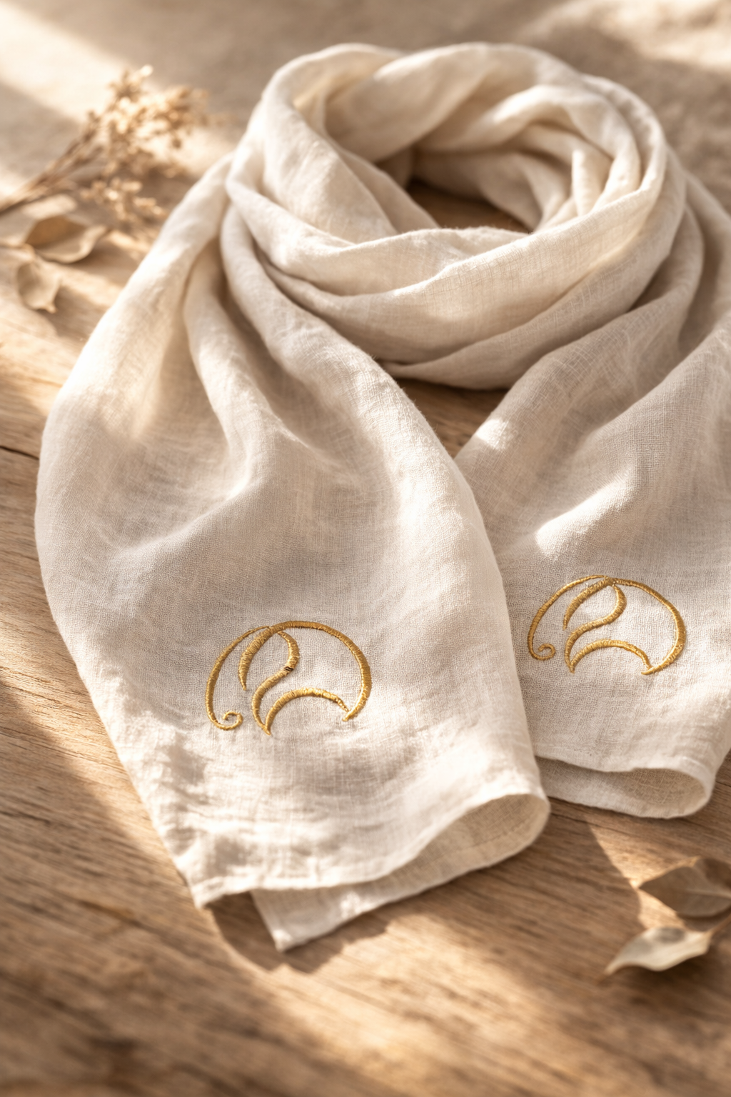 Leinenschal Gold Touch