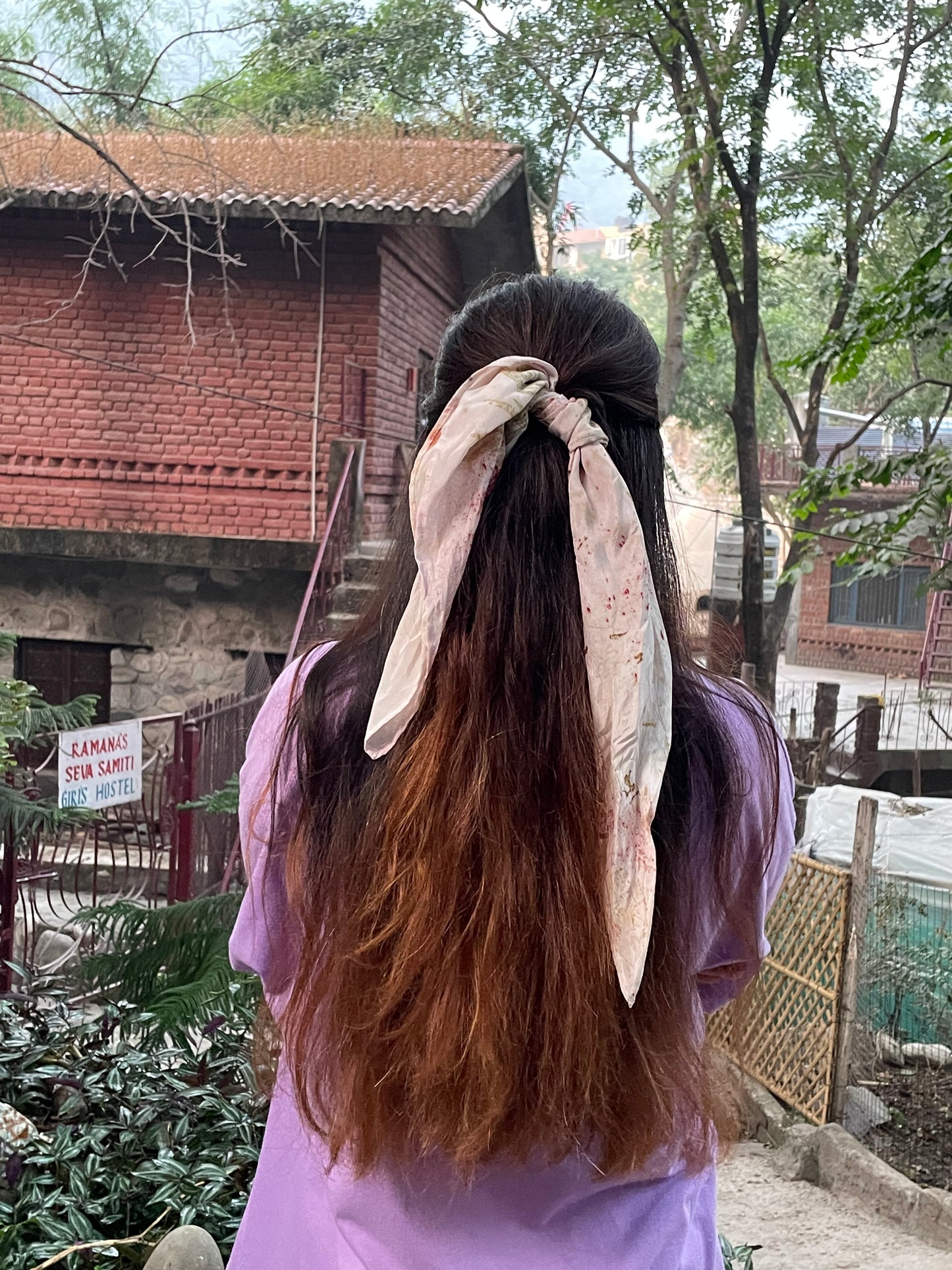 Eco Print Tuch Weiss