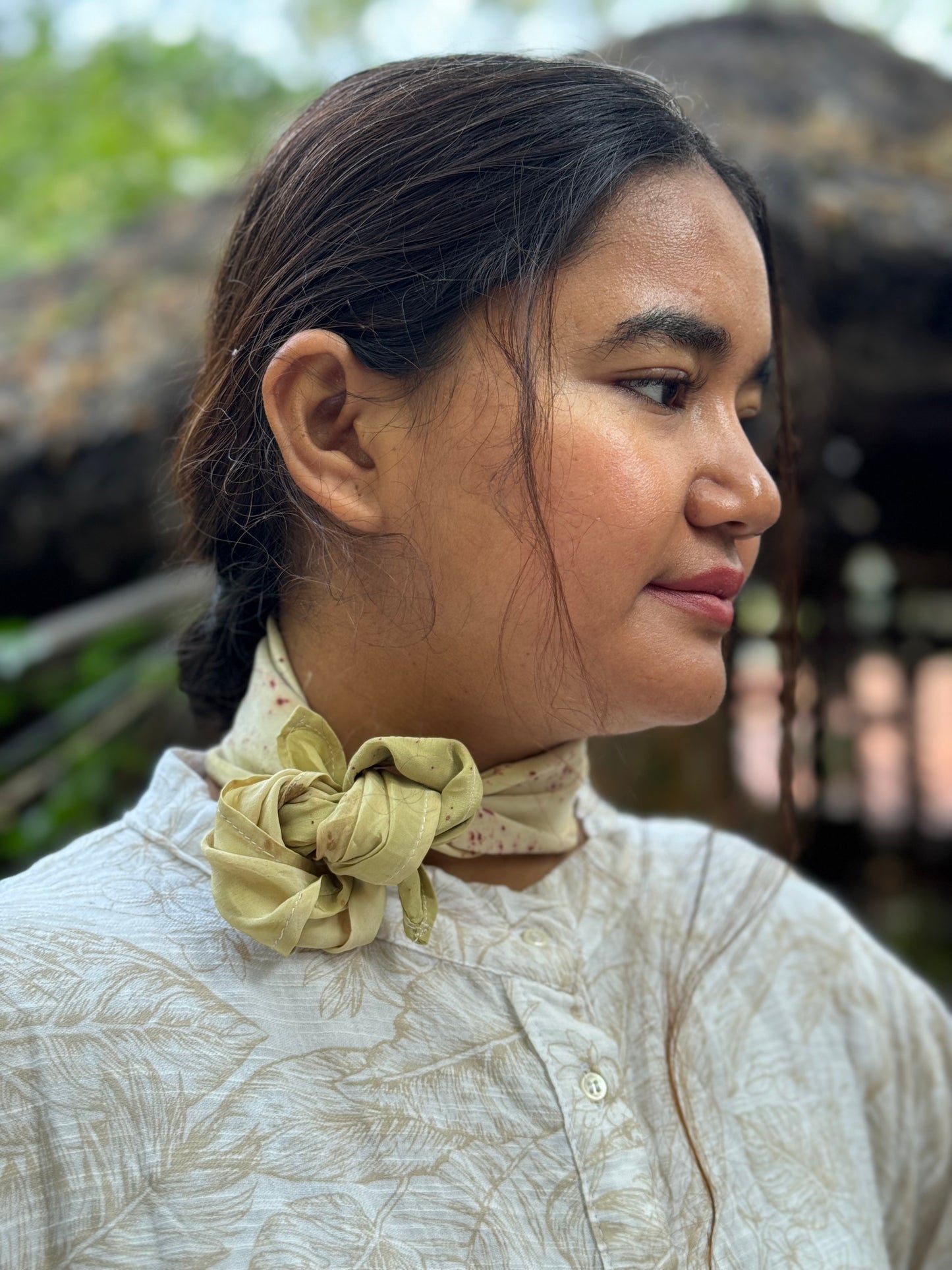 Eco Print Cloth Yellow/Green