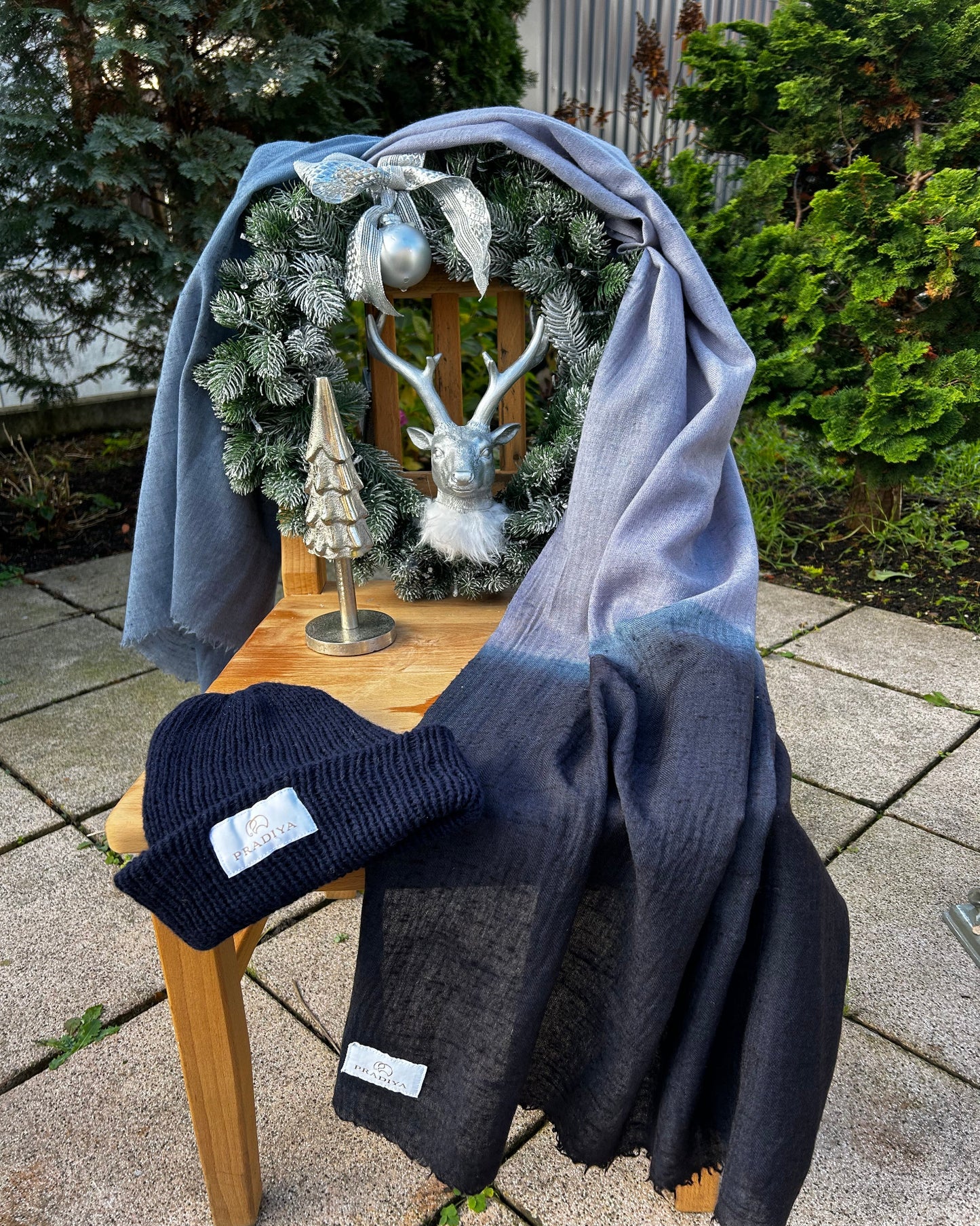 Mix & Match - your individual gift set Angora scarf tricolor & hat