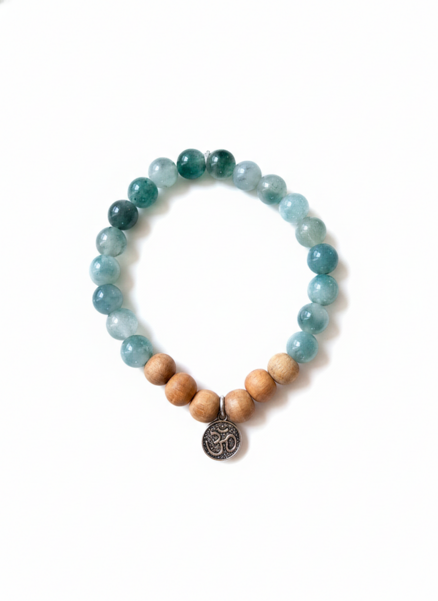 Forrest Spirit - Mala Armband: Grüner Jaspis und Sandelholz