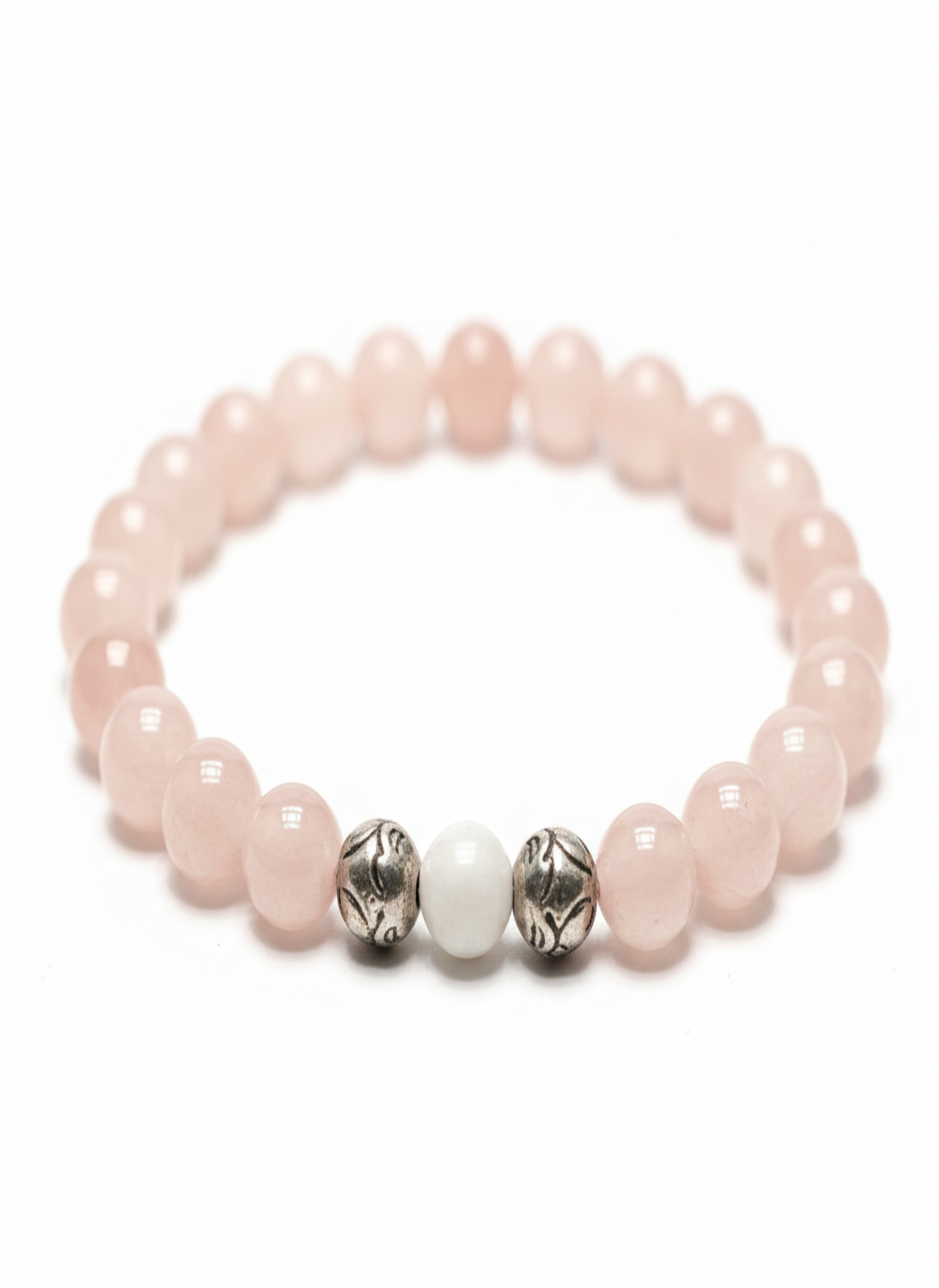 Mala bracelet rose quartz & moonstone