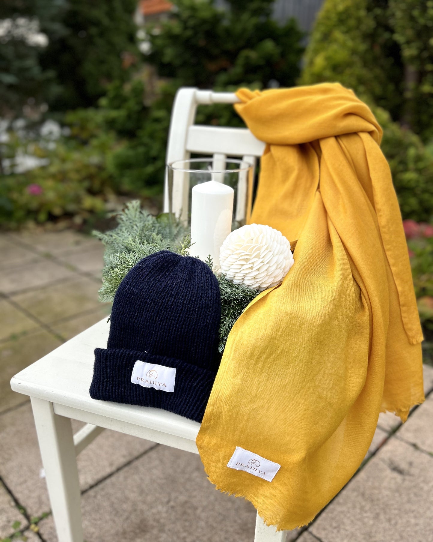Mix & Match - your individual gift set Angora scarf plain & hat