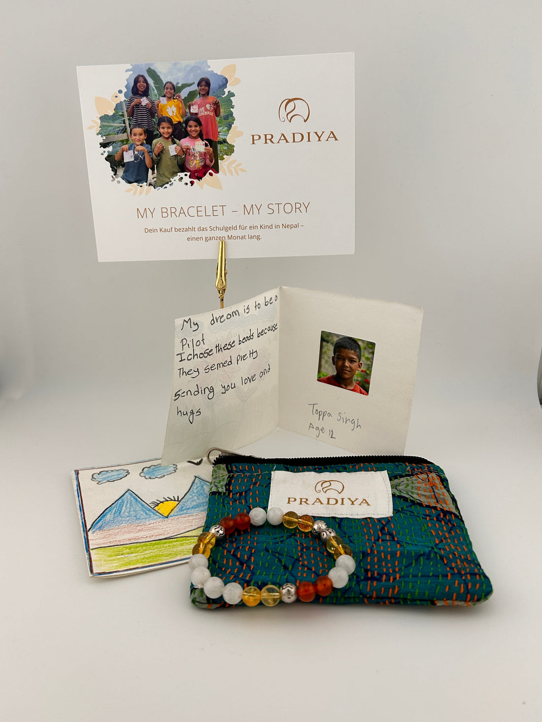 Kinder in Nepal fertigen handgemachte PRADIYA-Armbänder – My Bracelet My Story