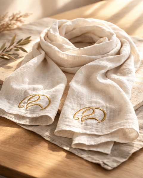 Leinenschal Gold Touch