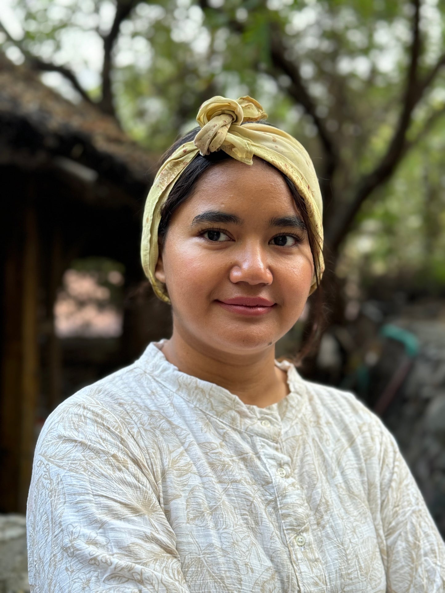 Eco Print Cloth Yellow/Green