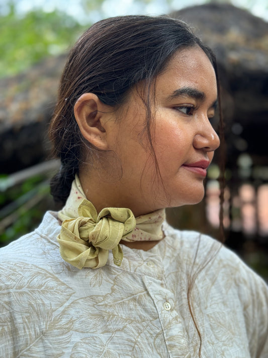 Eco Print Cloth Yellow/Green