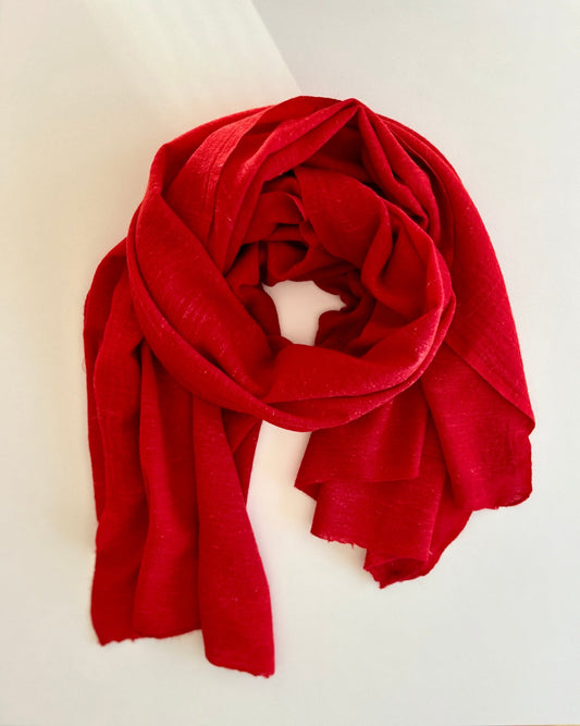 Angora scarf cherry