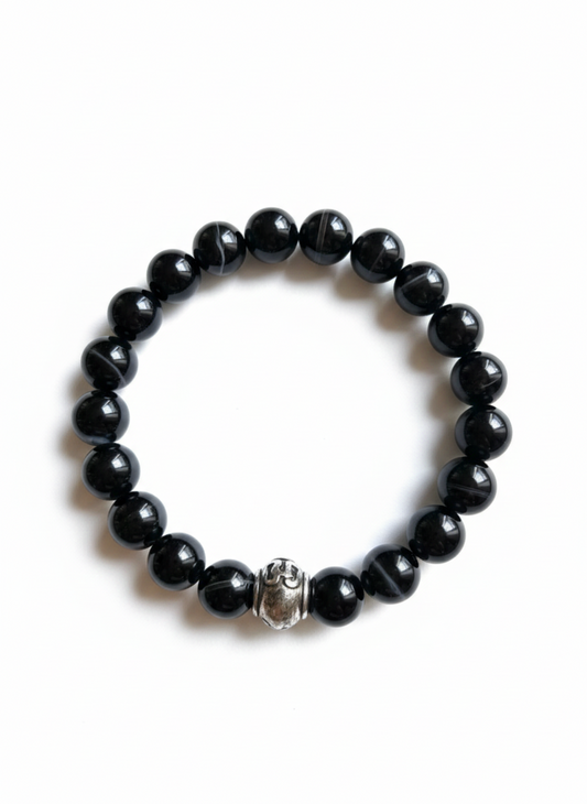 Mala Bracelet Black Obsidian