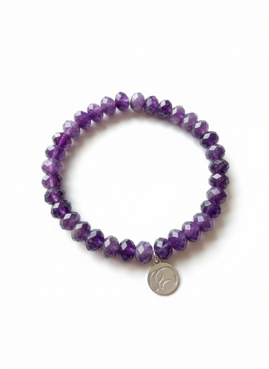 Violet Dream - Mala Armband: Facetierter Amethyst