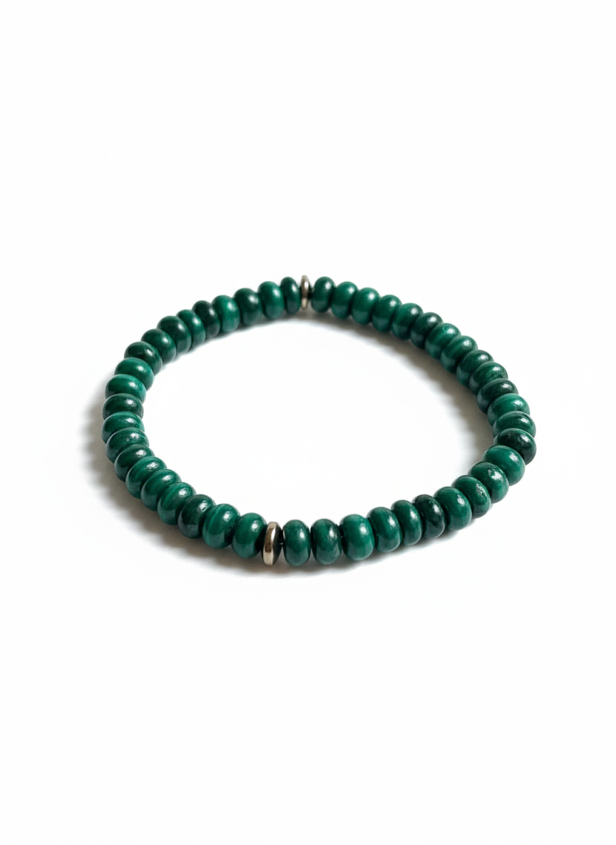 Emerald Drift - Männer Mala Armband: Malachit