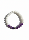Intuition &amp; Gentleness – Mala bracelet made of amethyst &amp; moonstone