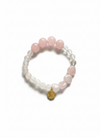 Mala Armband Rosenquarz Selenit Bergkristall – Licht & Klarheit