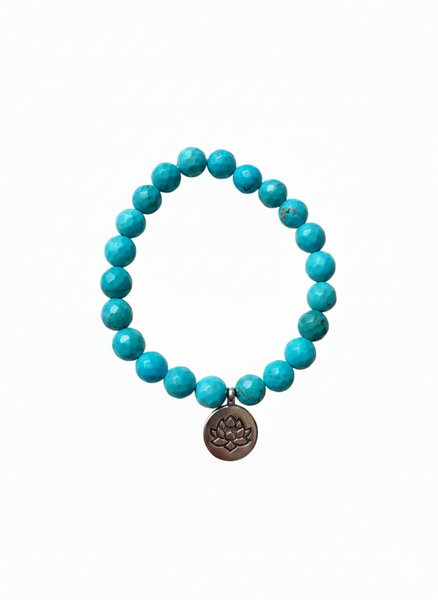 Healing waters - Mala Armband: Türkis