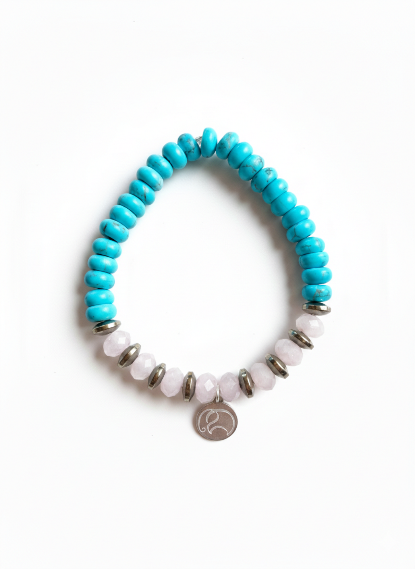 Lunar Glow - Mala Armband: Türkis und Mondstein