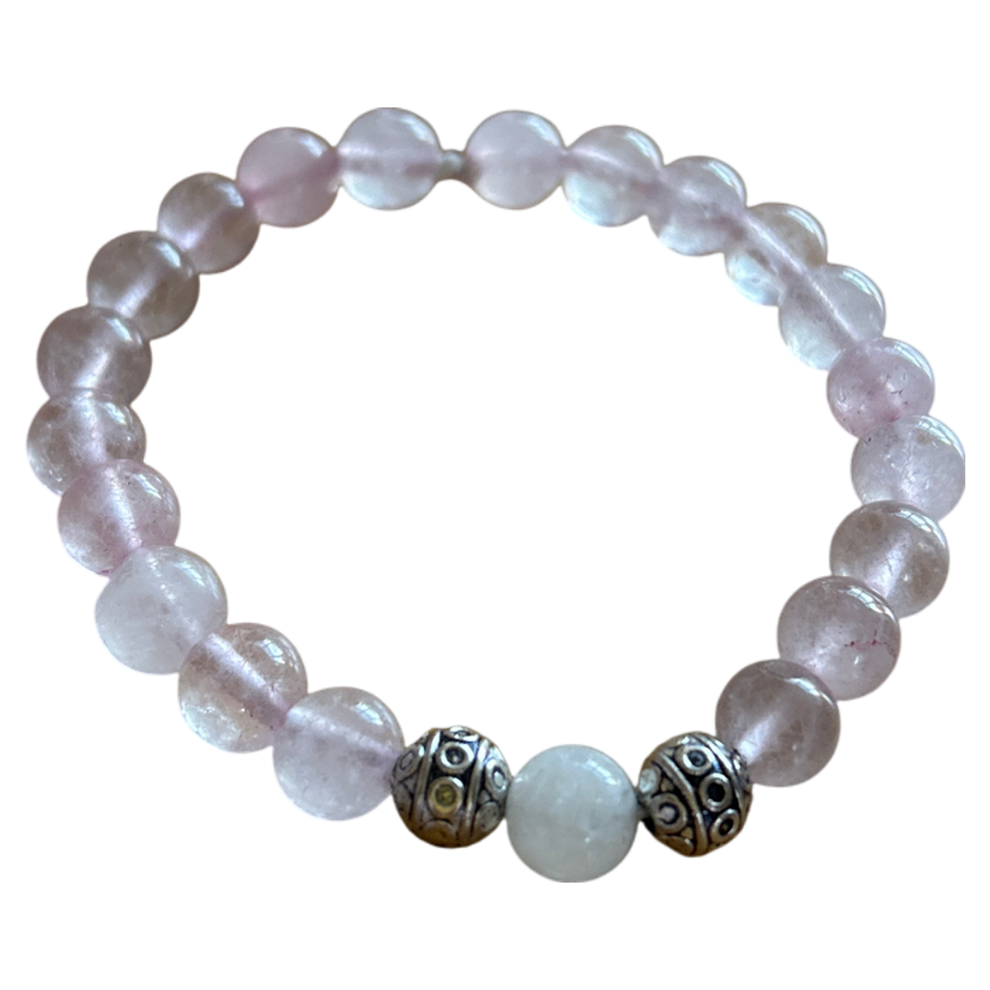 Mala bracelet rose quartz &amp; moonstone