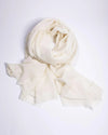 Angora scarf pearl white