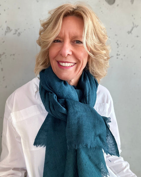 Angora scarf emerald